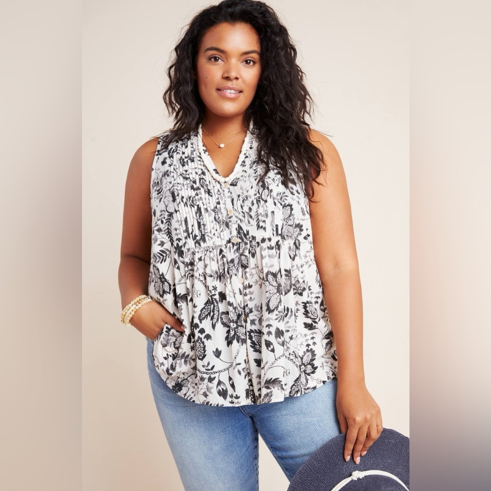 NWT Maeve Bailee Pleated Top - Picture 6 of 10